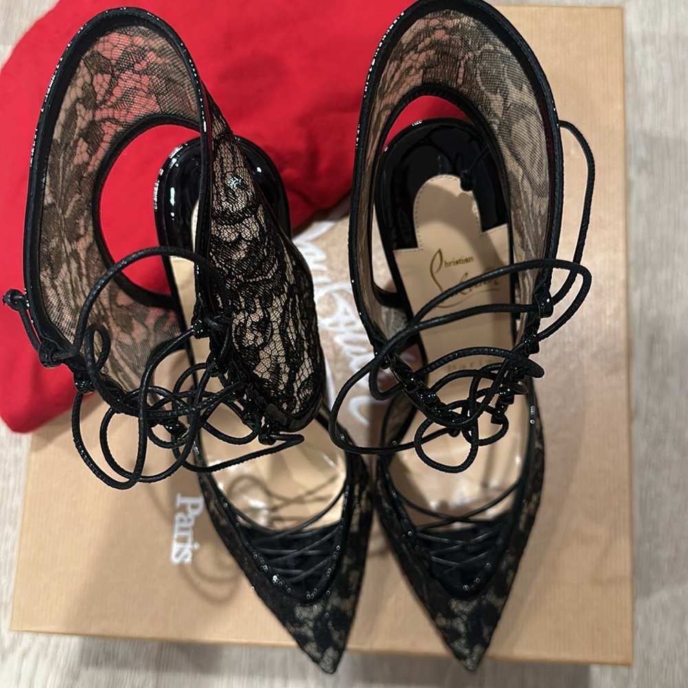 Christian Louboutin Josephine 1000 retedent Gloss/pat* CM47 *Rare** - Picture 7 of 8
